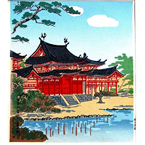 ♥木版画 東南院 掛軸 掛け軸 骨董品 寺院 仏閣 浮世絵 【公式通販】