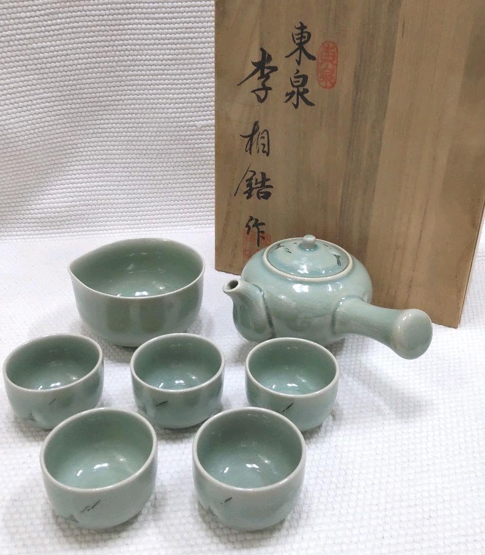 高麗青磁茶器 茶道 道具 ] - 道具 芸珍陶窯 韓基雄造 高麗青磁茶碗（共