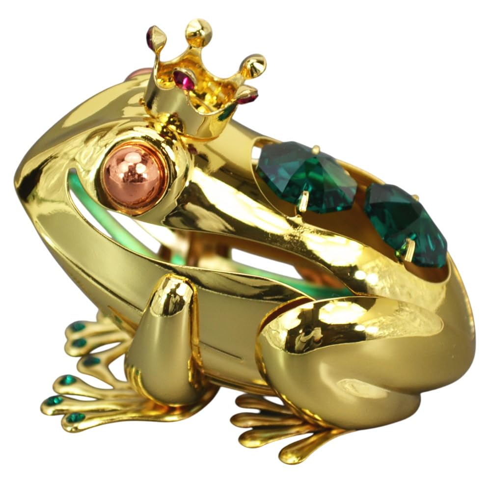 カエル ブルー ドーム フランス クリスタル 水晶 青 蛙 置物 ガラス