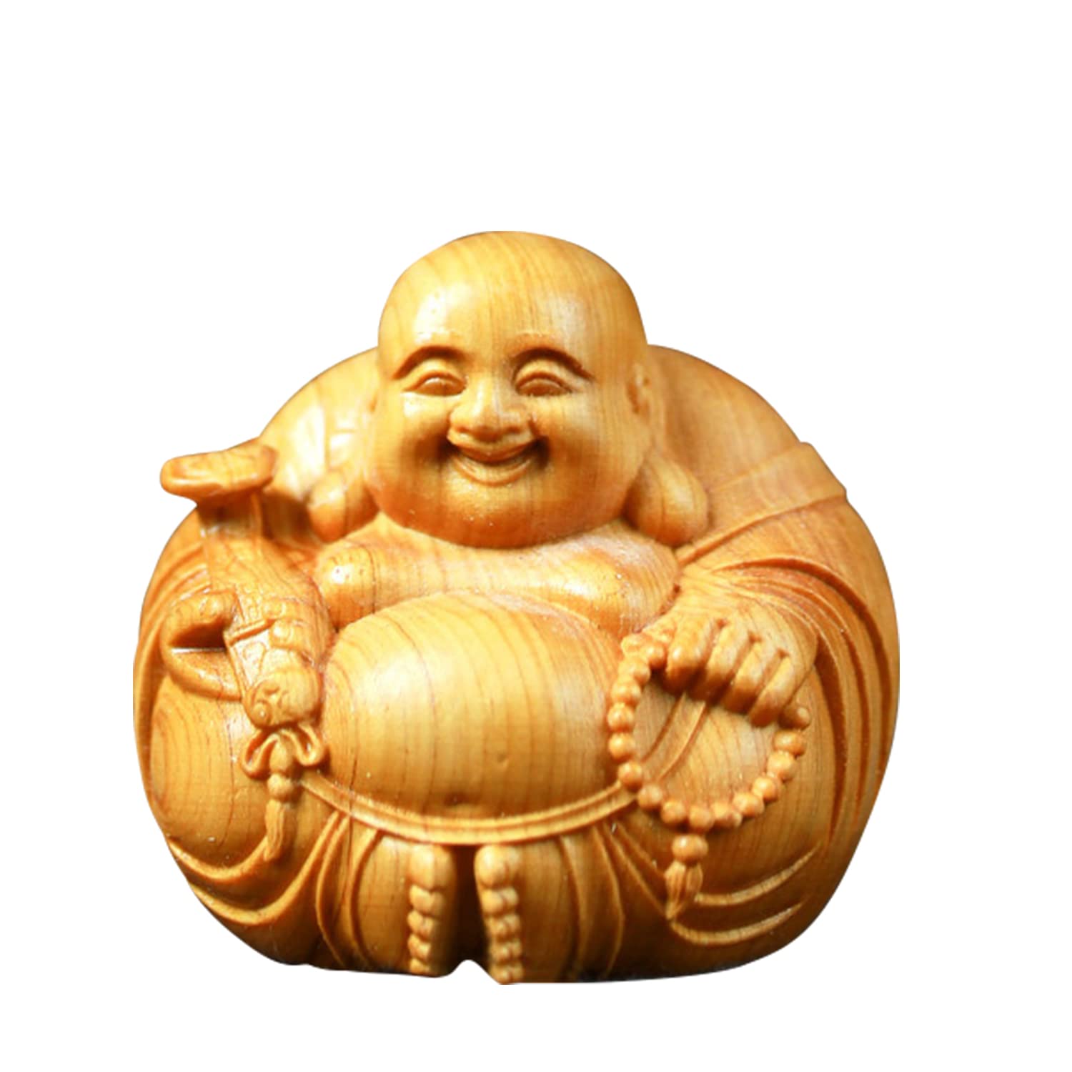 Amazon.co.jp: Lhyxuuk布袋様 置物 仏像 木彫り ミニ 七福神 木製 布袋