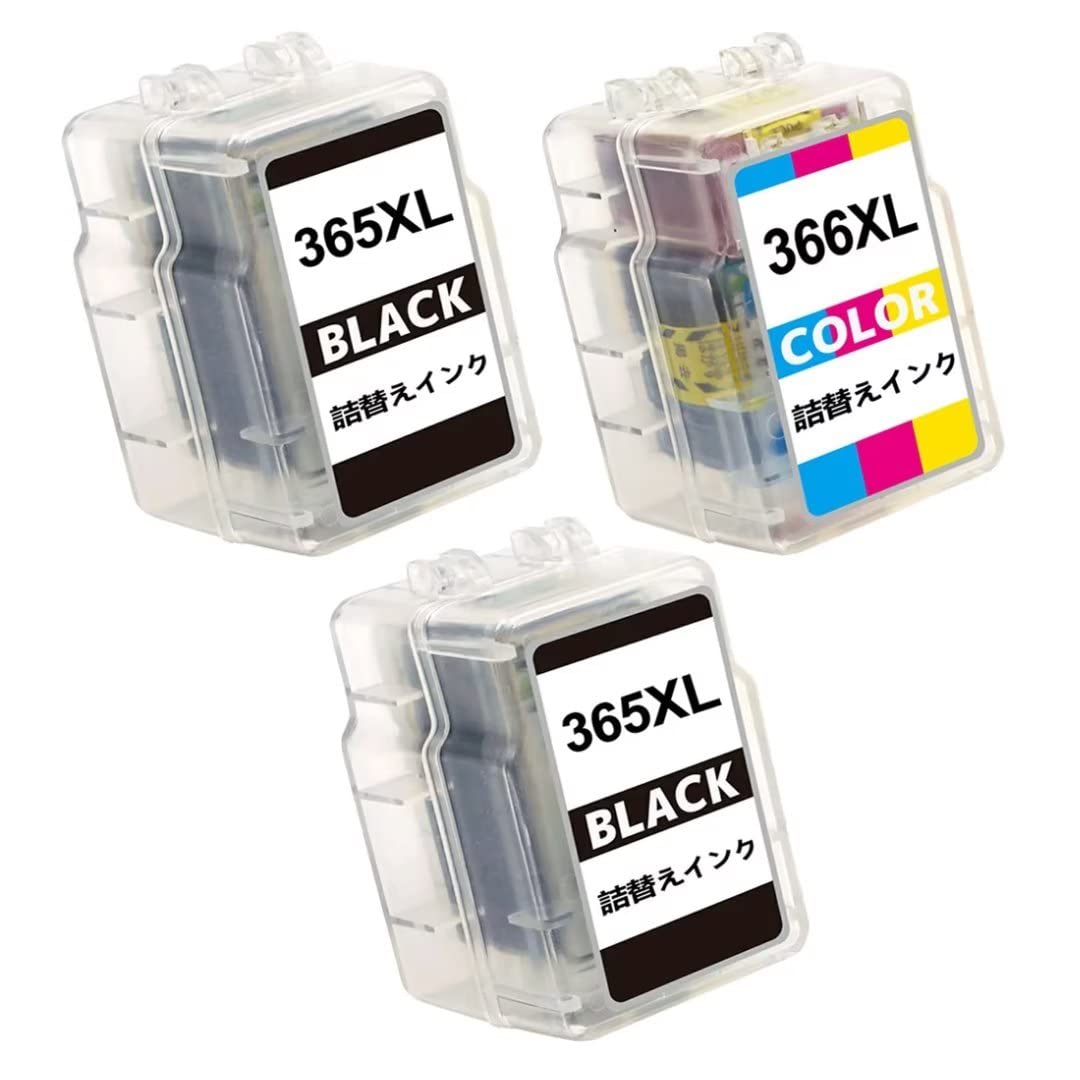 Amazon.co.jp: BC-365XL (BKブラック)2本 + BC-366XL (C/M/Y 3色カラー
