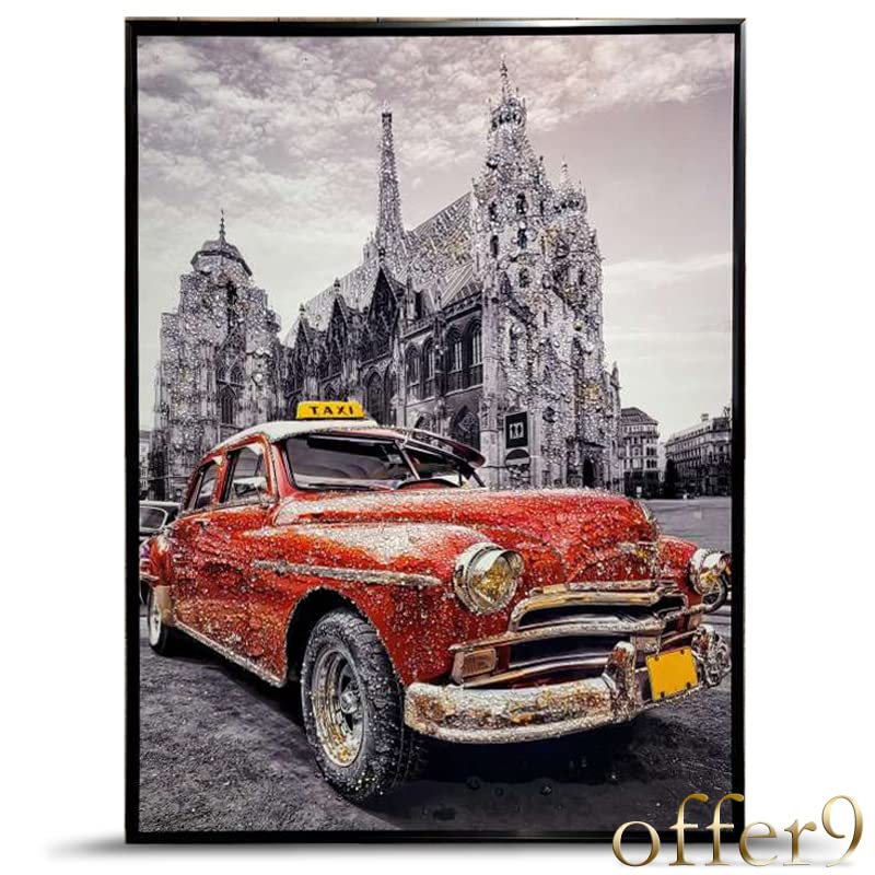 クリスタルアート アーチ型景観 41x41cm クリスタルアート アーチ型