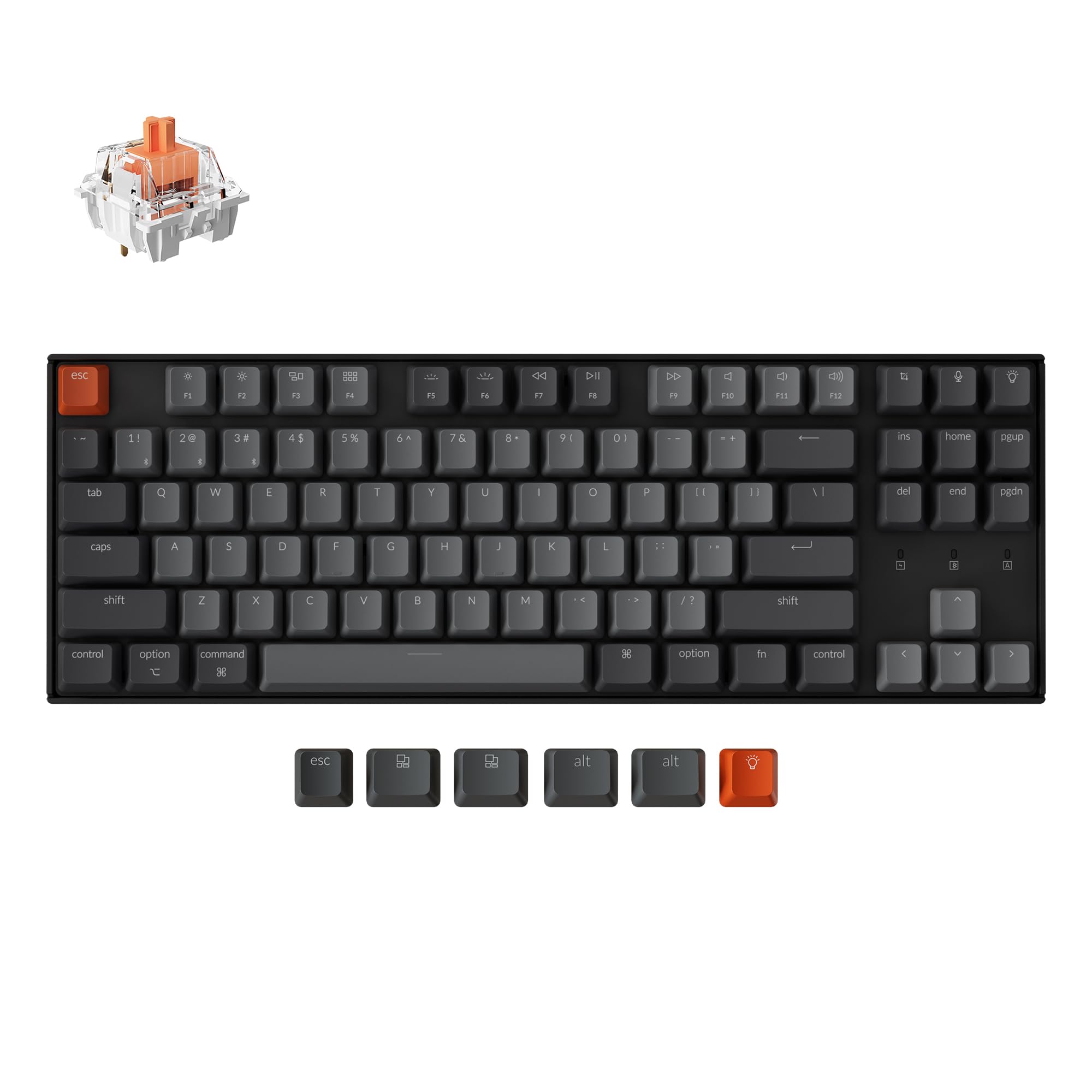 Amazon.com: Keychron K8 Wireless Mechanical Keyboard – Silent Red