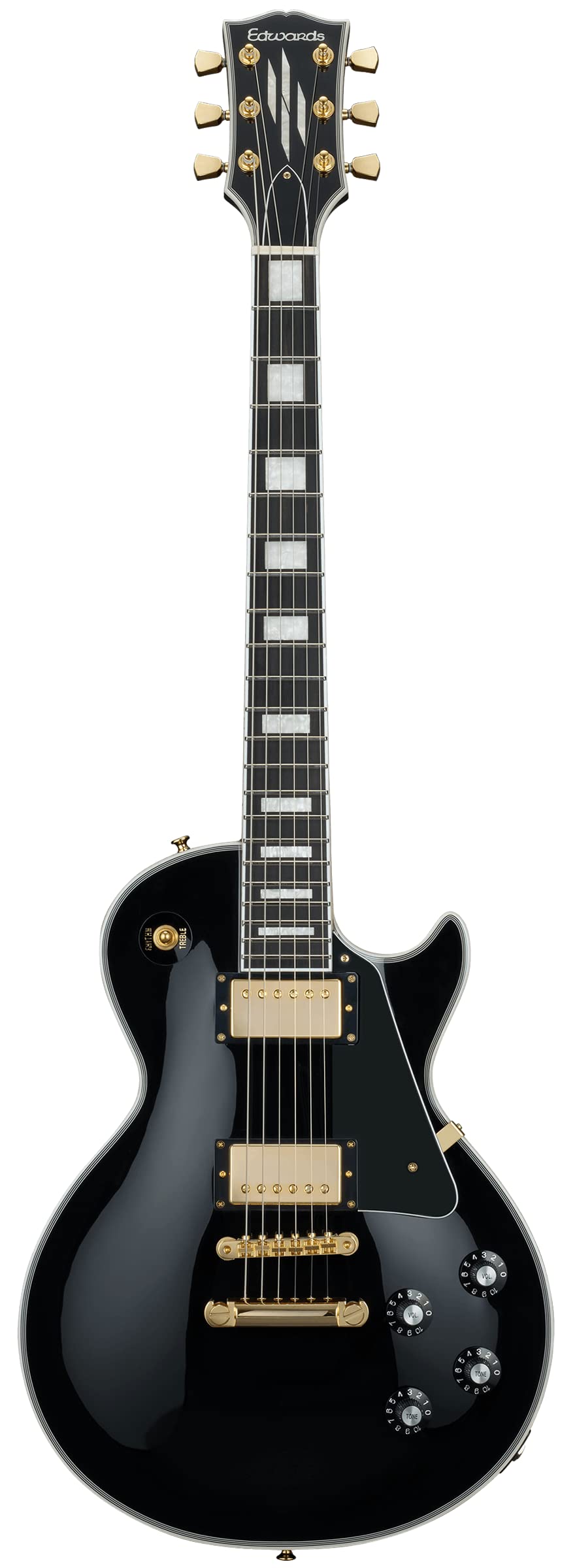 Amazon | EDWARDS エドワーズ E-LP-CTM Black エレキギター | エレキ