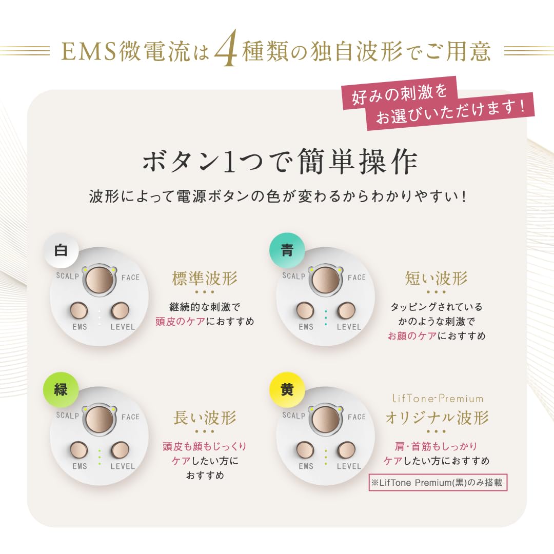 Amazon.co.jp: LifTone (ホワイト) リフトーン 1台で顔・頭皮・髪の毛