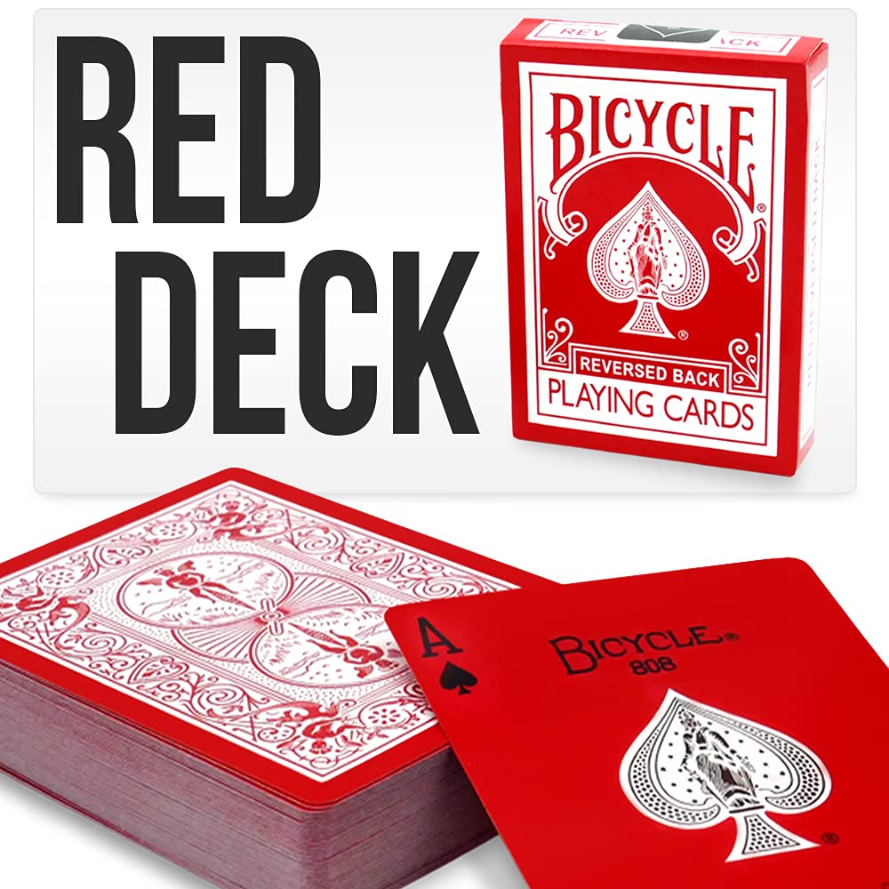 Amazon.com: Bicycle Red Reverse Deck by Magic Makers : Toys & Games