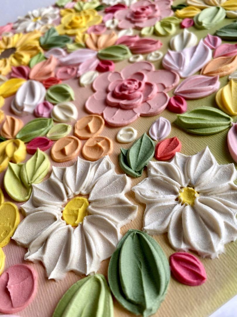 テクスチャーアート ボタニカル 絵画 壁掛けアートアートパネル 花