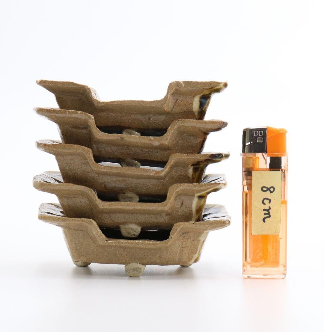 北大路魯山人作 織部四方向皿 五客 向付 共箱 DR295 KZ 【公式通販】