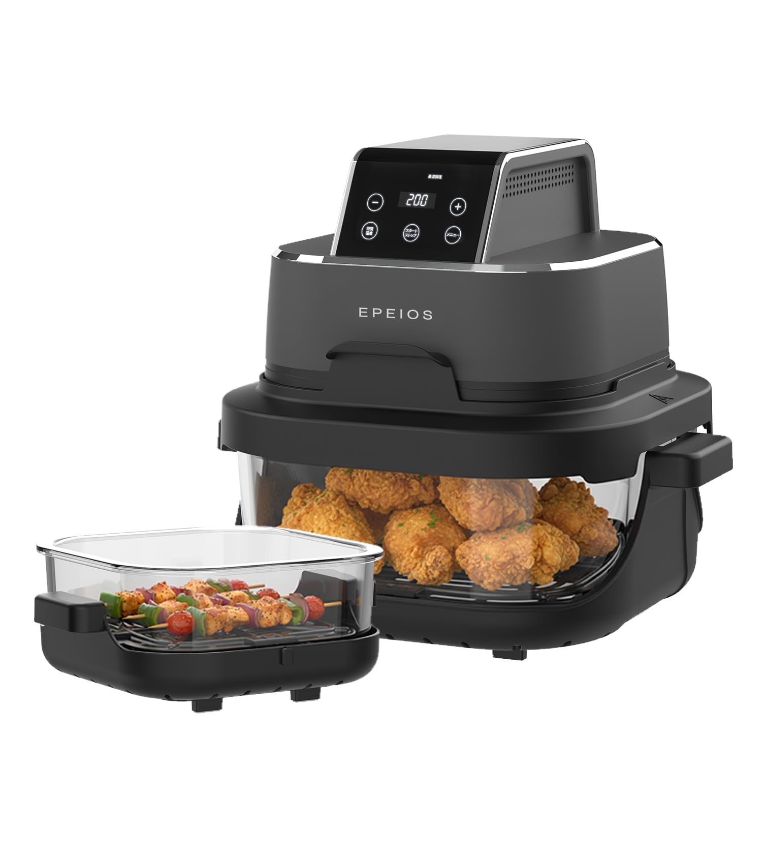 EPEIOS ノンフライヤー ブラック オマケ 使い捨て耐熱皿 Amazon.co.jp