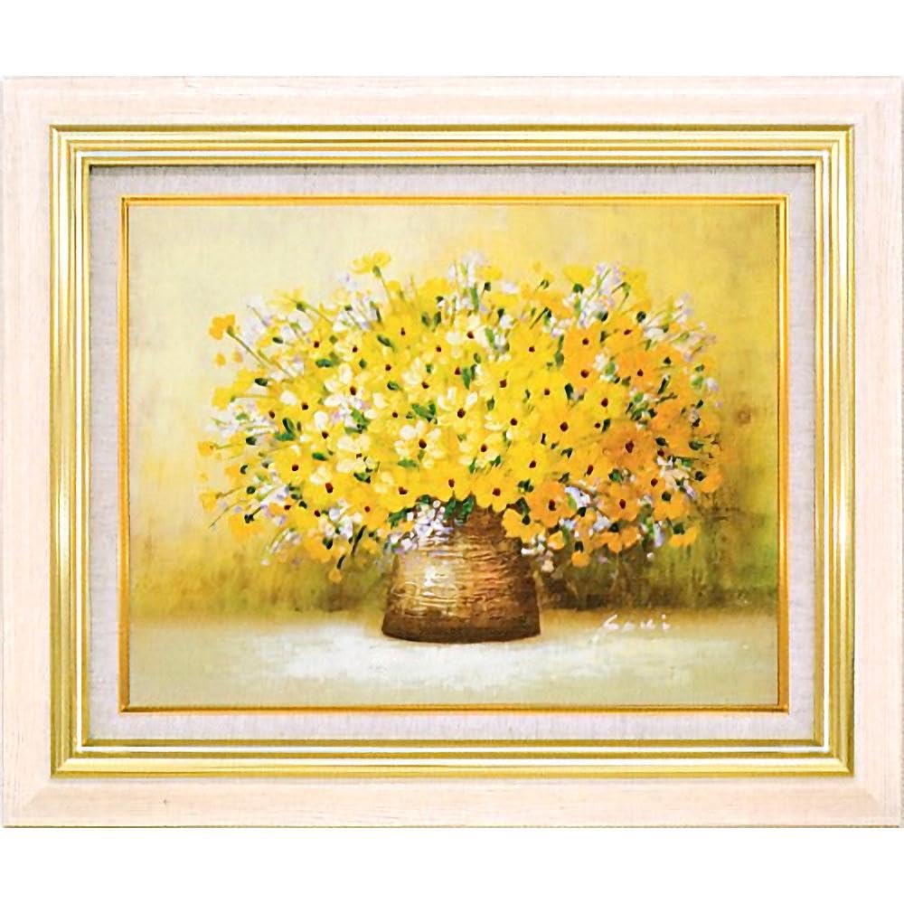 フラワーアート 黄色 黄色の絵 黄色絵画 花柄 花の絵 イエロー yellow 黄色