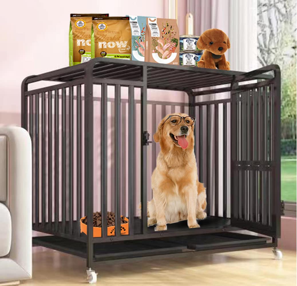 Amazon | ペットケージ カゴ ドッグクレート 大型犬 中型犬 トイレ