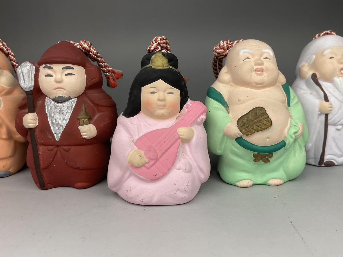 土人形□大黒さん 古い時代物の置物 オブジェ 七福神 大黒様 古美術 骨董品