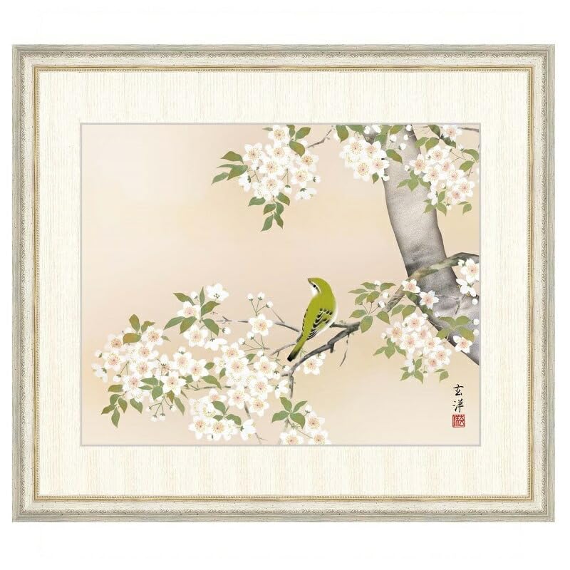 桜と鳥のデザインの屏風 ff2202efc07b1da62a5dcfdffbbc46