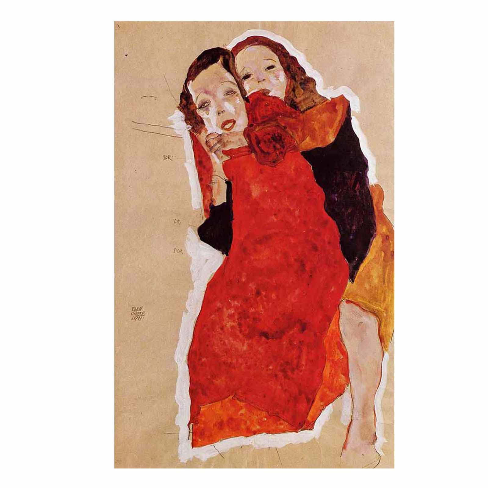 額装品/Two Girls/エゴン シーレ/アート/ポスター/インテリア 額装品