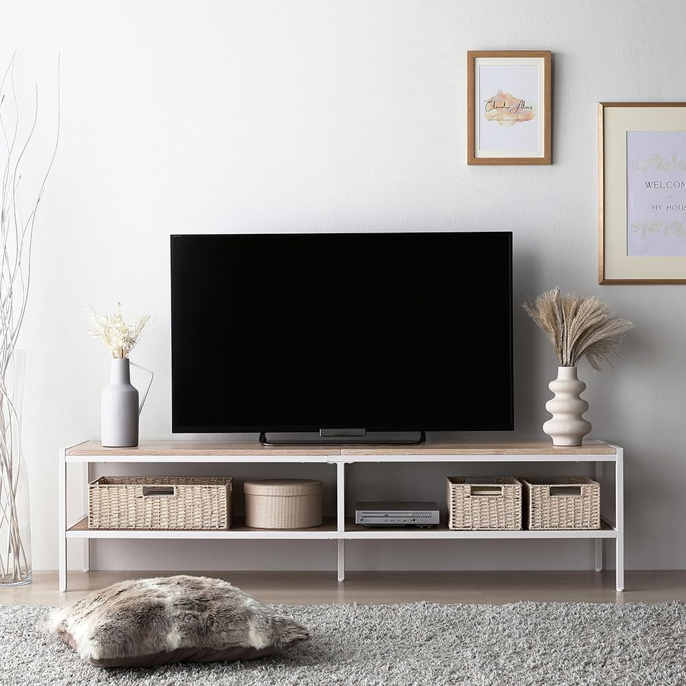 テレビボード55型対応収納付きローボード 引き出付幅150×奥行35