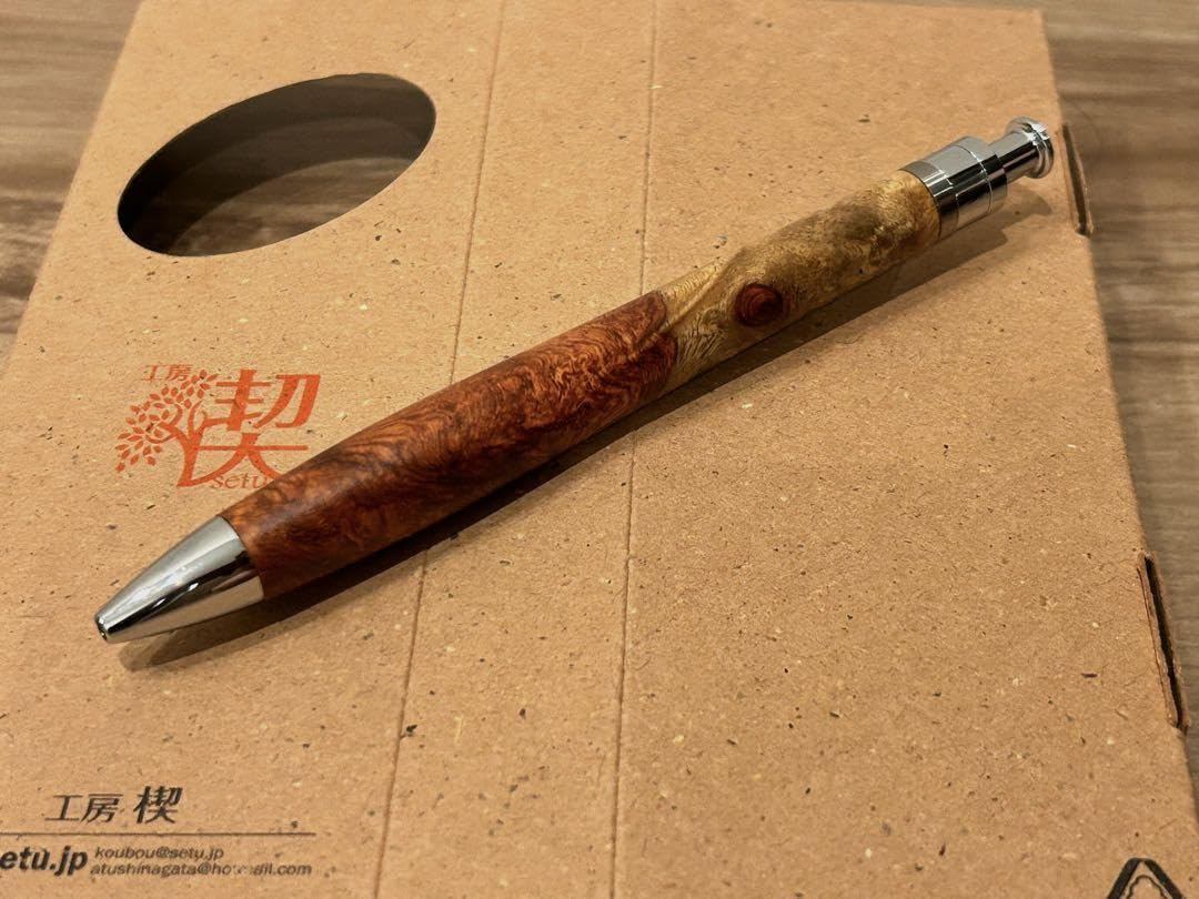 工房楔 花梨紅白(瘤杢) MP 工房楔 0.5シャーペン 花梨紅白こぶ杢