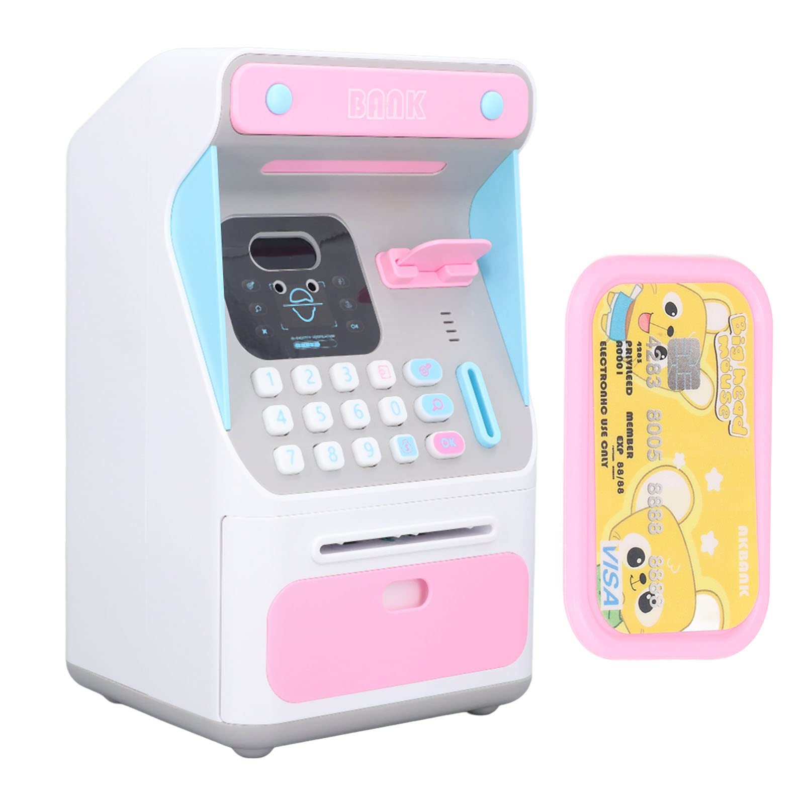 Amazon.co.jp: かわいい ATM 貯金箱、電子貯金箱 ミニ ATM マシン