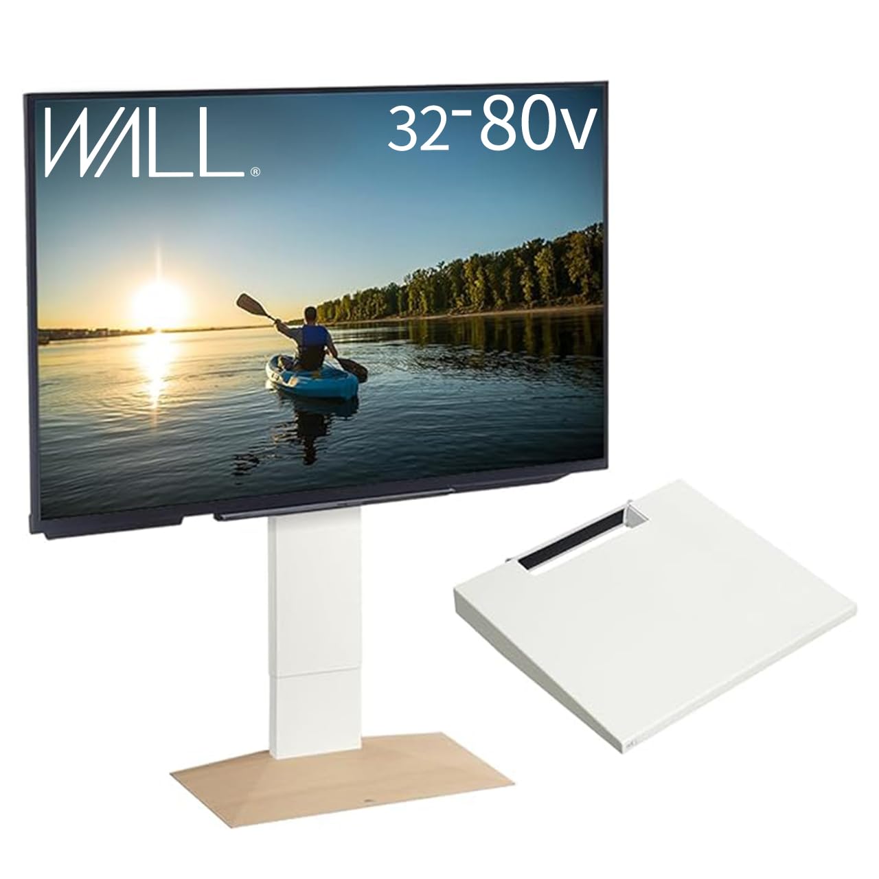 やくもさん限定】WALL V3ロータイプ ホワイトオークベース棚板ラージ