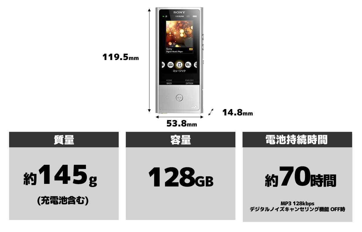 Amazon.co.jp: ソニー ウォークマン ZXシリーズ 128GB NW-ZX100