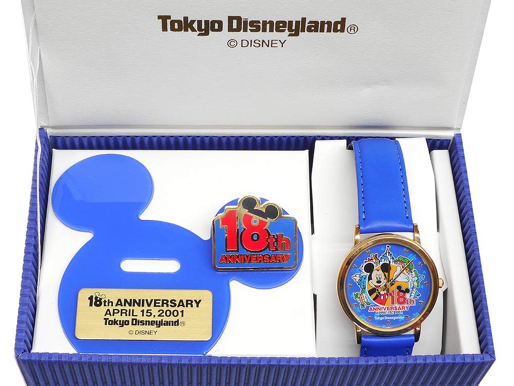 Amazon | 東京ディズニーランド 18周年記念 2001年 腕時計 ピンズ付き