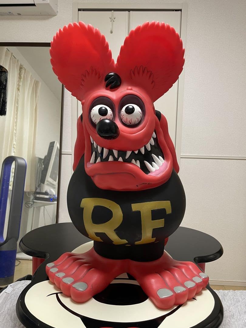 Rat Fink 特大サイズ 貯金箱 フィギュア レッド系 限定カラー 60cm