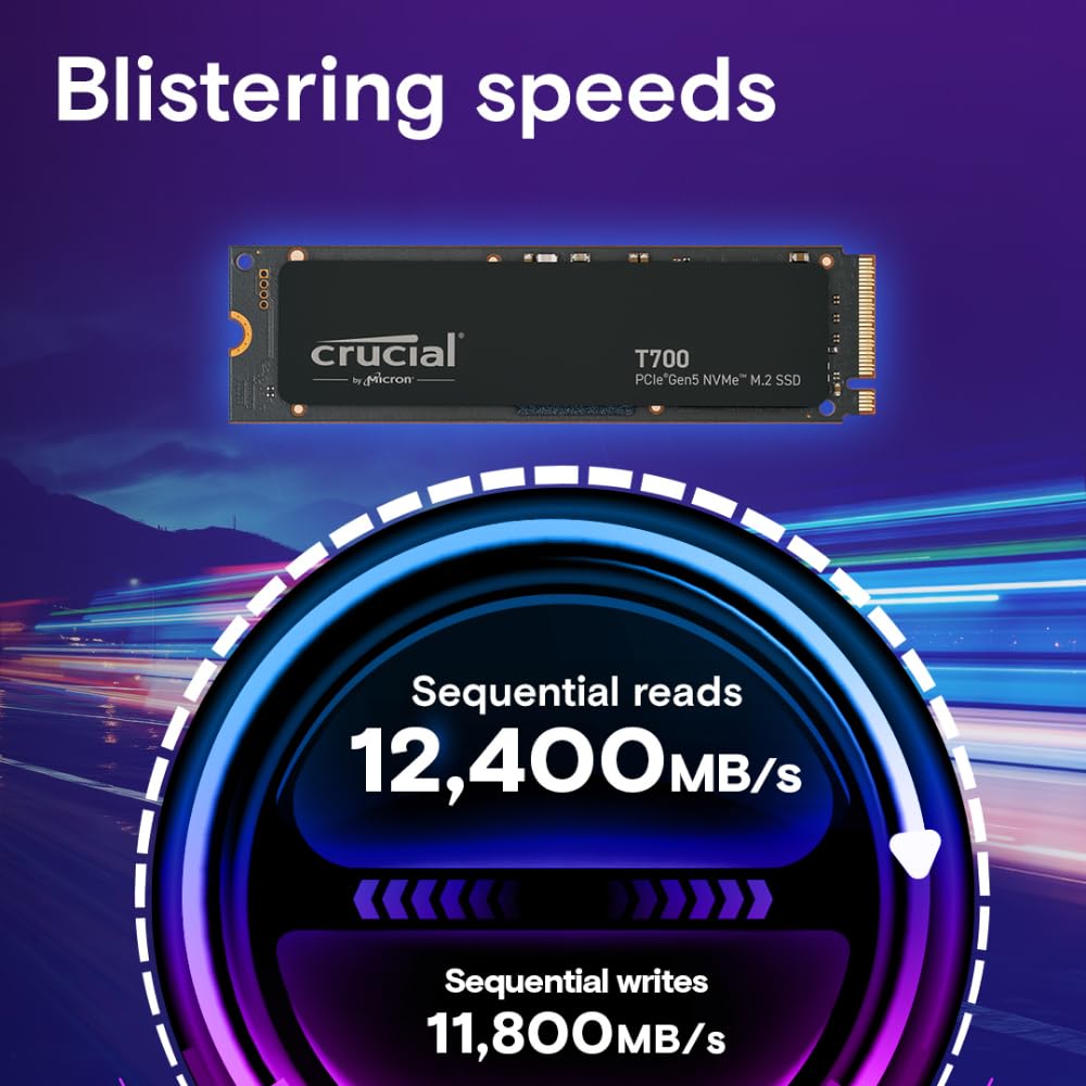Amazon.in: Buy Crucial T700 1TB Gen5 NVMe M.2 SSD - Up to 11,700