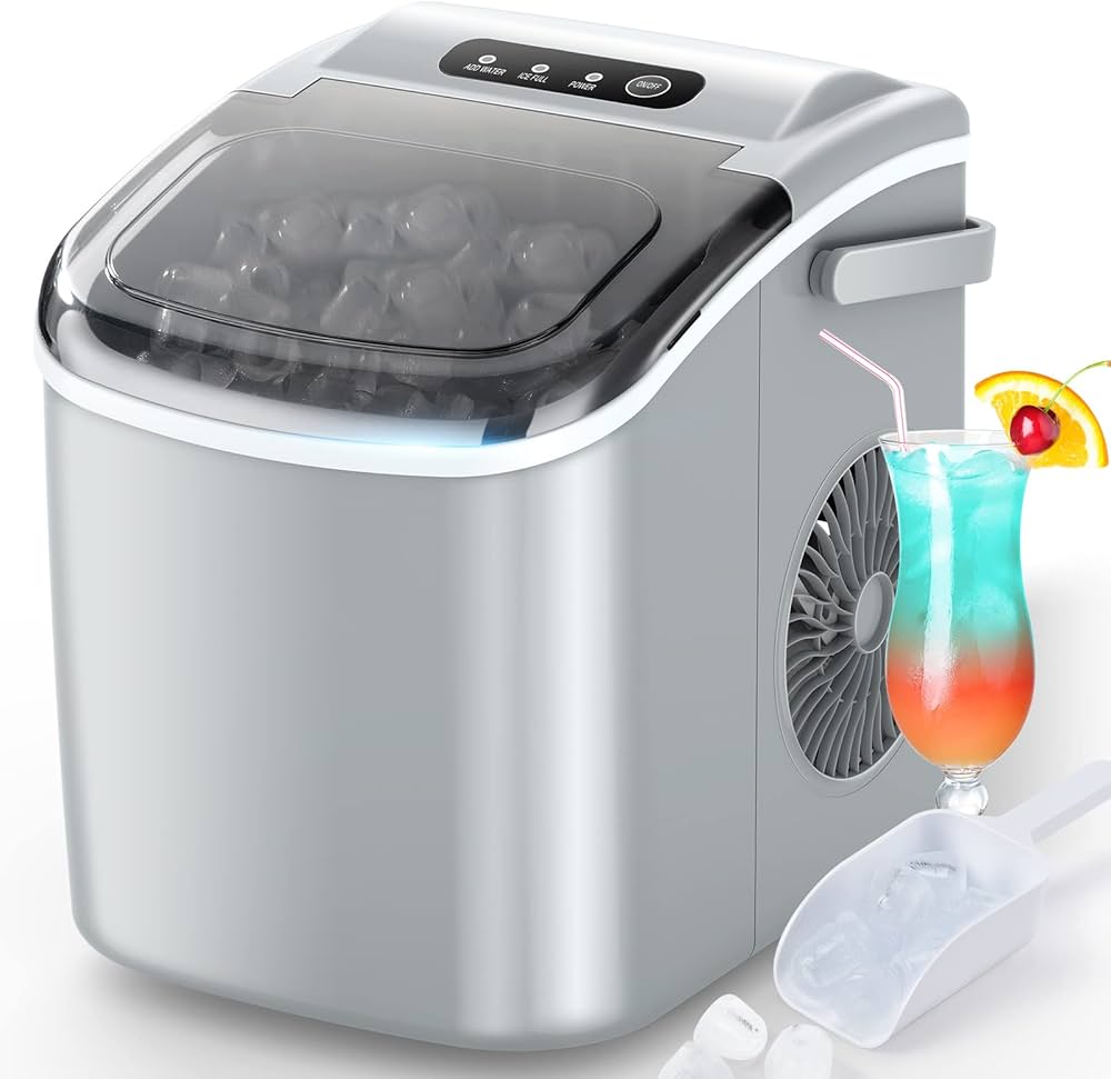 Amazon.com: FREE VILLAGE Ice Maker Countertop, 9 Ice Cubes Ready
