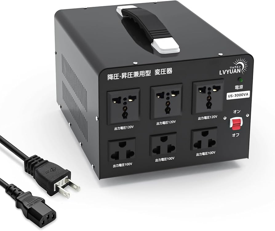 Amazon.co.jp: LVYUAN 変圧器 安定器 3000W 3000VA 海外国内両用型変圧