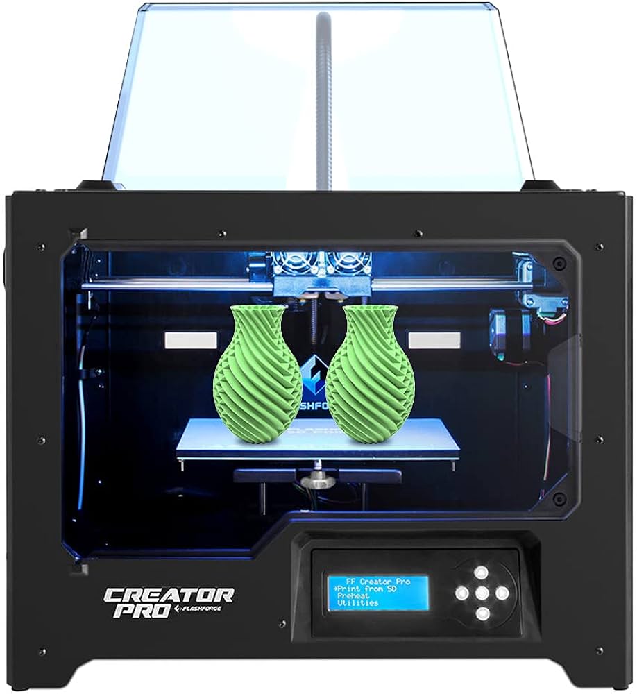 FlashForge Creator Pro 3D Printer, Dual Extruder 3D Printers W/2