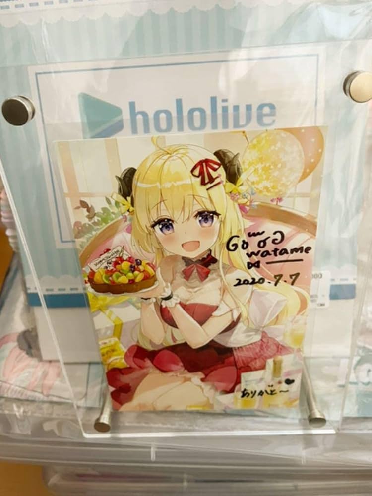 ホロライブ 角巻わため 誕生日記念2020 直筆サイン入りポストカード