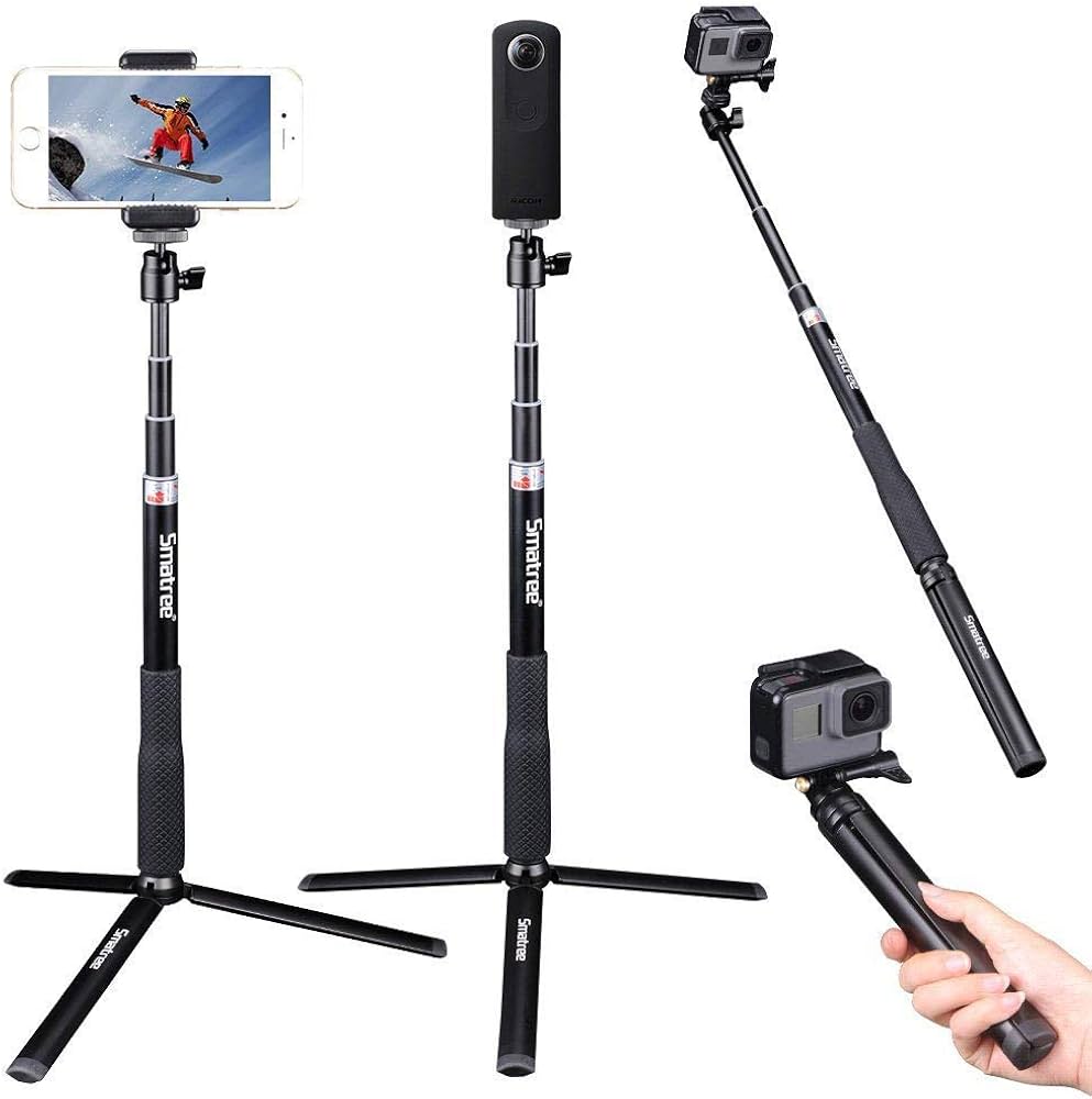 Amazon | Smatree 【合金製伸縮式自撮り棒 三脚スタンド付き】 GoPro