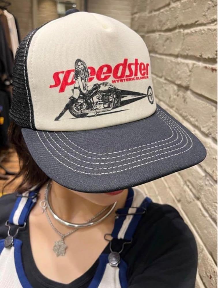 Amazon | ヒステリックグラマー SPEEDSTER メッシュキャップ ブラック