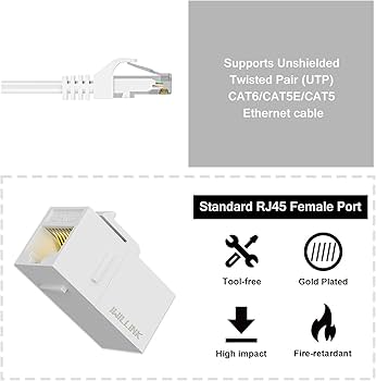 Amazon.co.jp: iwillink RJ45 Cat6 キーストーンカプラー 25個パック