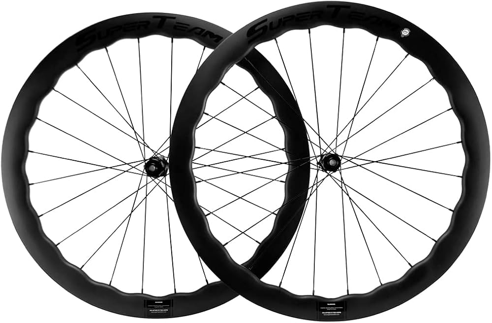 Amazon | SUPERTEAMカーボンチューブレスホイール700Cディスクブレーキ