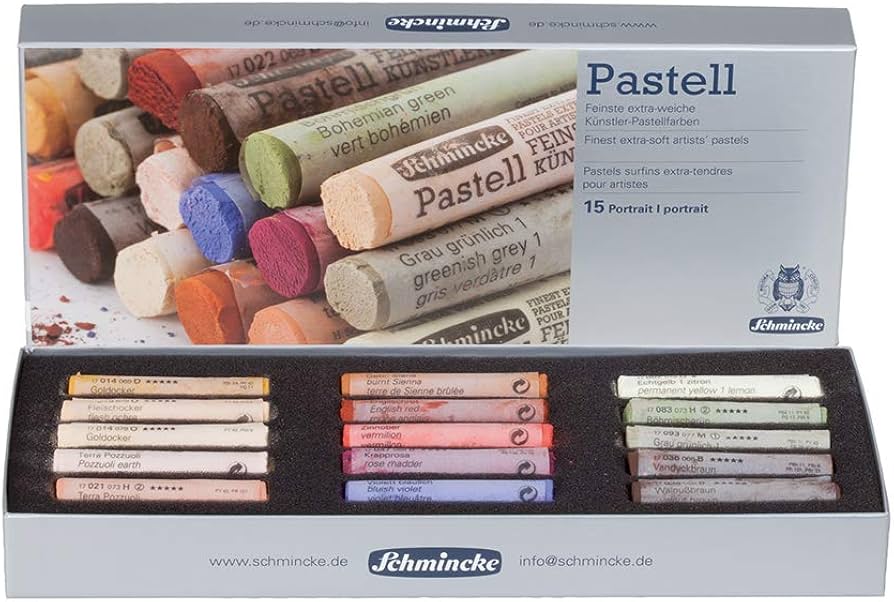 Amazon | schmincke シュミンケ ソフトパステル 15色(肖像画)紙箱