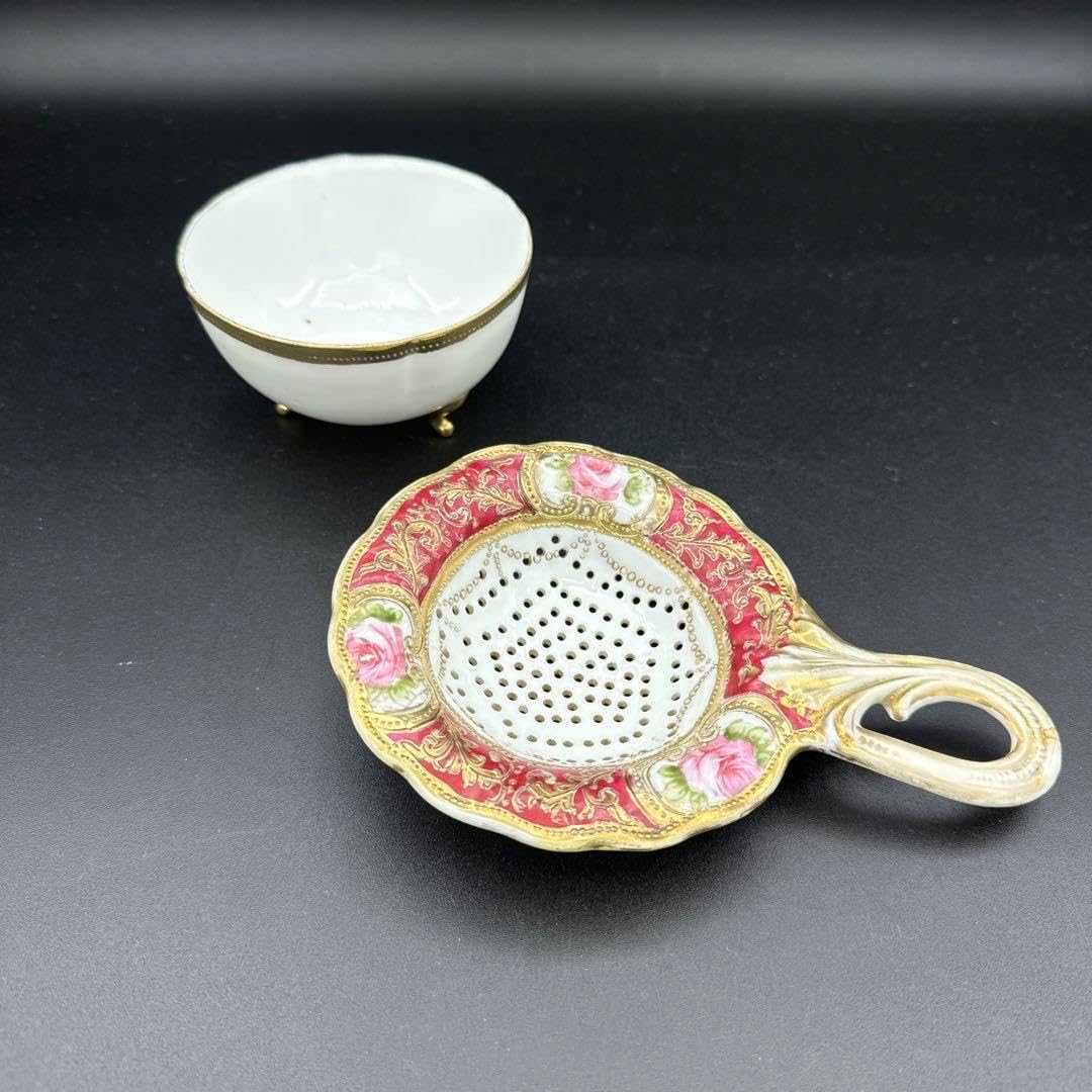 美品】オールドノリタケ ティーストレーナー 茶漉し ジュエル ジュール