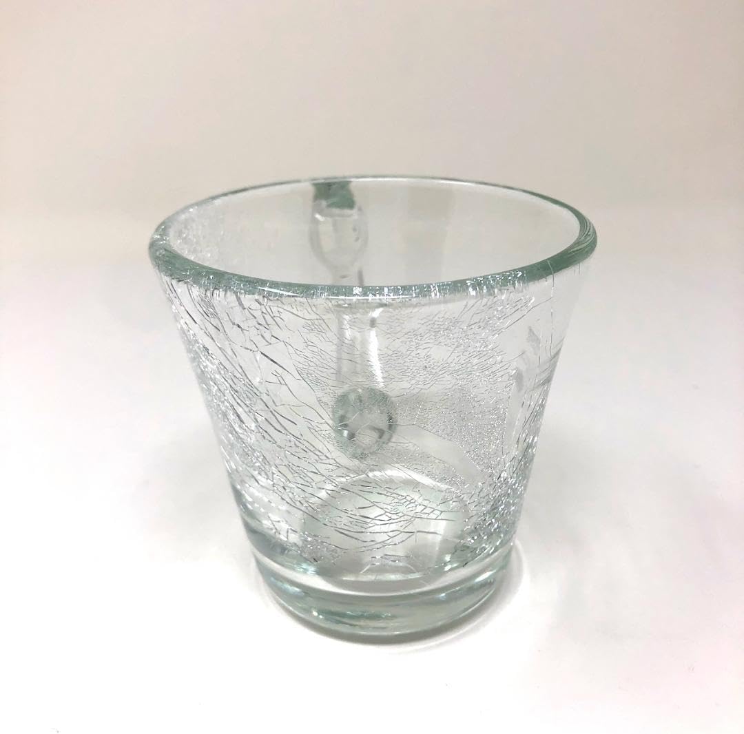 特注品、限定 萩ガラス 内ヒビ貫入萩ガラス 耐熱 コーヒーカップ 内