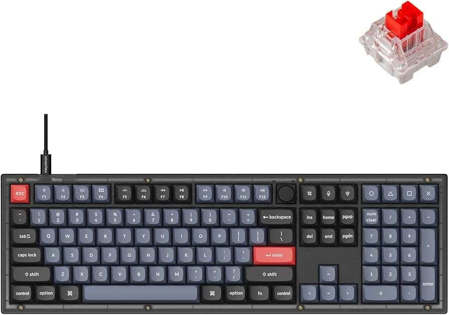 Amazon.com: Keychron V6 Wired Custom Mechanical Keyboard Knob