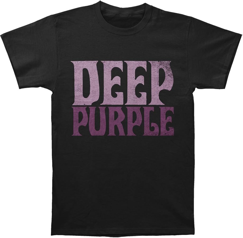 Amazon.com: Deep Purple Men's Vintage Logo T-Shirt Small Black