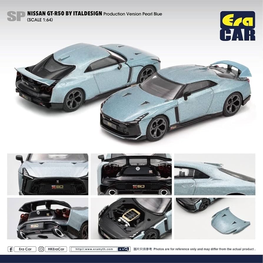 Amazon | エラカー 1/64 日産 GT-R50 イタルデザイン パールブルー ERA