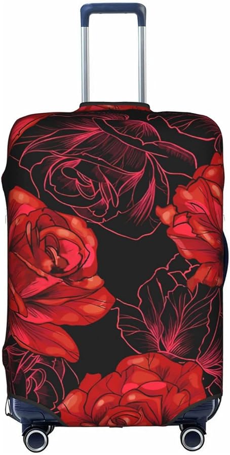 Amazon | [RFSHOP] スーツケースカバー 赤いバラ 花柄 薔薇 美しい 雨