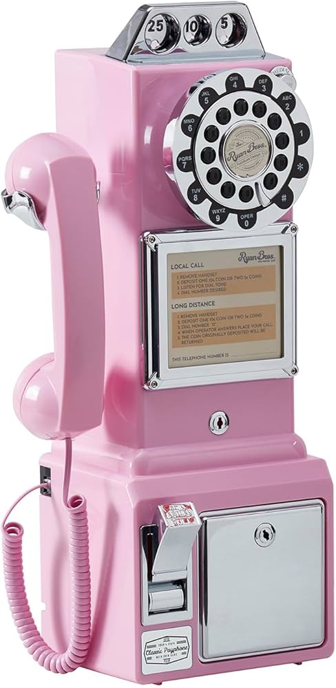 Amazon | Ryan Bros. American Retro 1950年代 公衆電話 コインバンク
