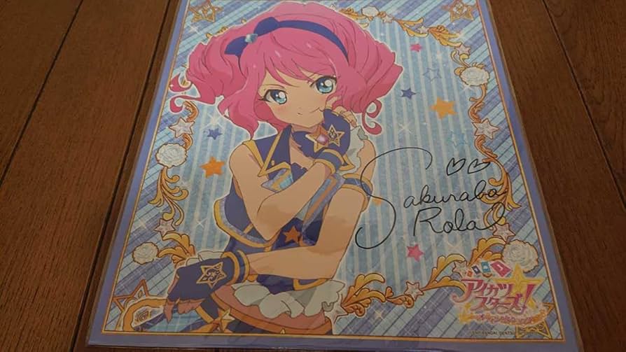 74】アイカツスターズ 白銀リリィ サイン色紙 ファン証明書 うちわ