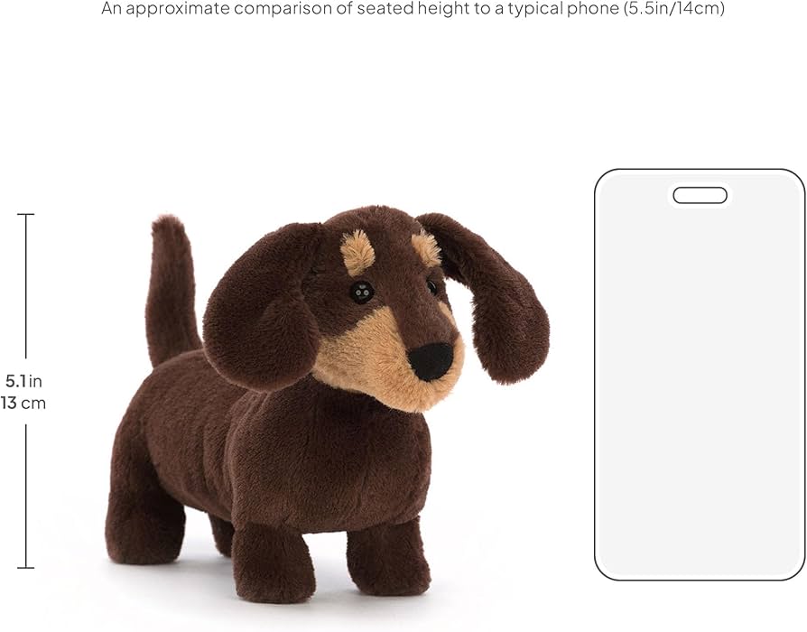 Amazon.com: Jellycat Otto Sausage Dog Stuffed Animal, Medium 11.5
