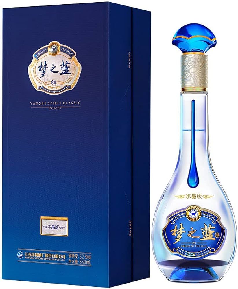 中国白酒 夢之蓝 M6 ネイビーブルー ボトルセット 500ml、52% Amazon