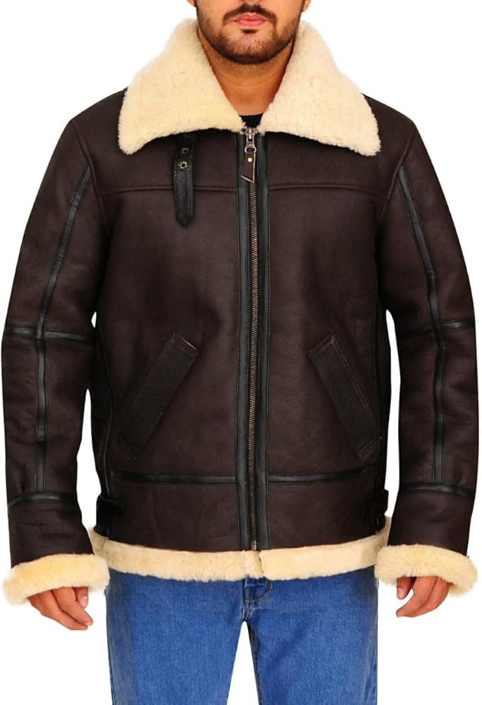 Artist Unknown B3 Men's Bomber Fur Sheepskin Shearling Jacket