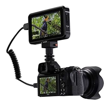 極美品☆Atmos Shinobi 5.2インチ 4K外部モニター バッテリー付 Amazon