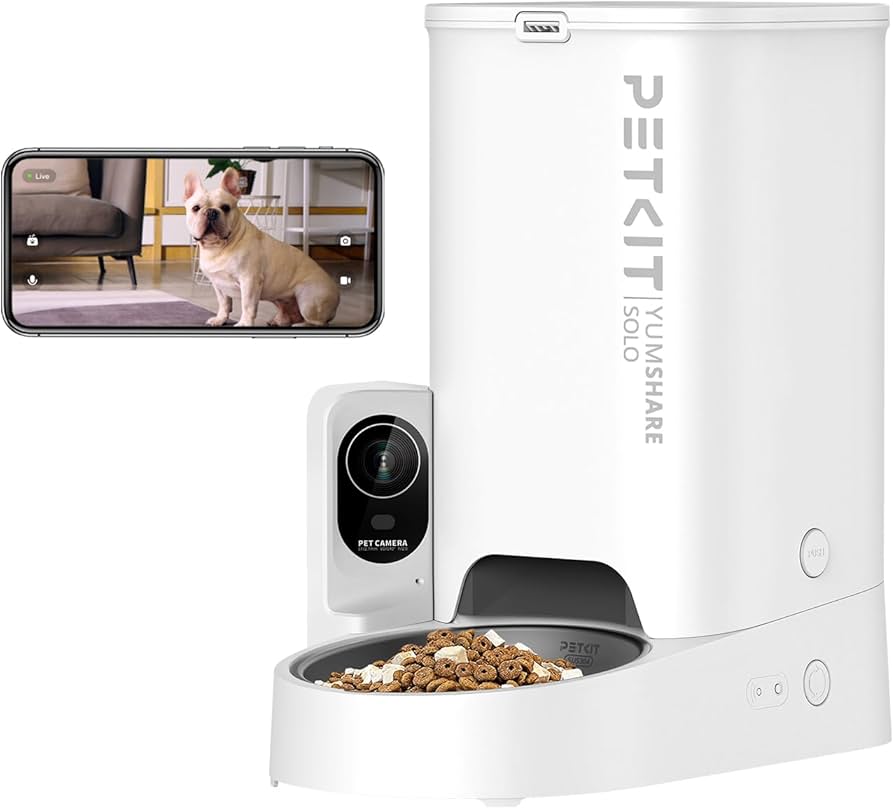 Amazon | PETKIT 自動給餌器 猫 中小型犬用 タンク二層化 カメラ付き