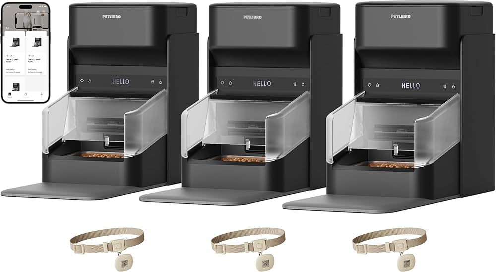 Amazon.com : PETLIBRO RFID Automatic Cat Feeders for 3 Cats