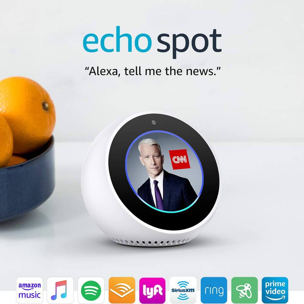 Amazon.com: Certified Refurbished Echo Spot - White : Amazon